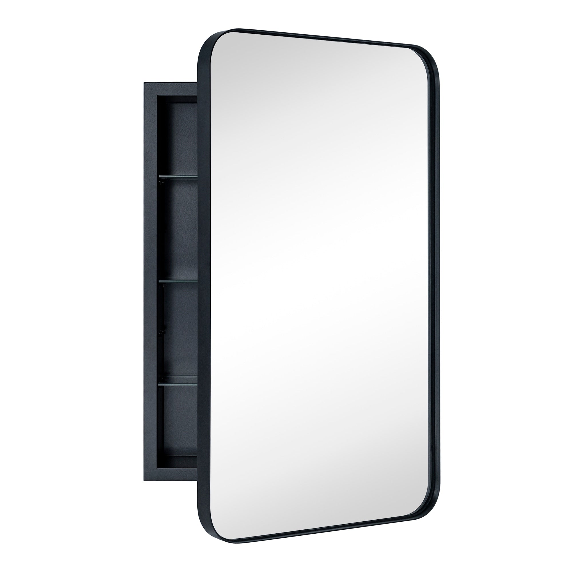 Armoire à pharmacie encastrée TEHOME WH avec miroir et étagères réglables