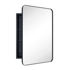 Armoire à pharmacie encastrée TEHOME WH avec miroir et étagères réglables