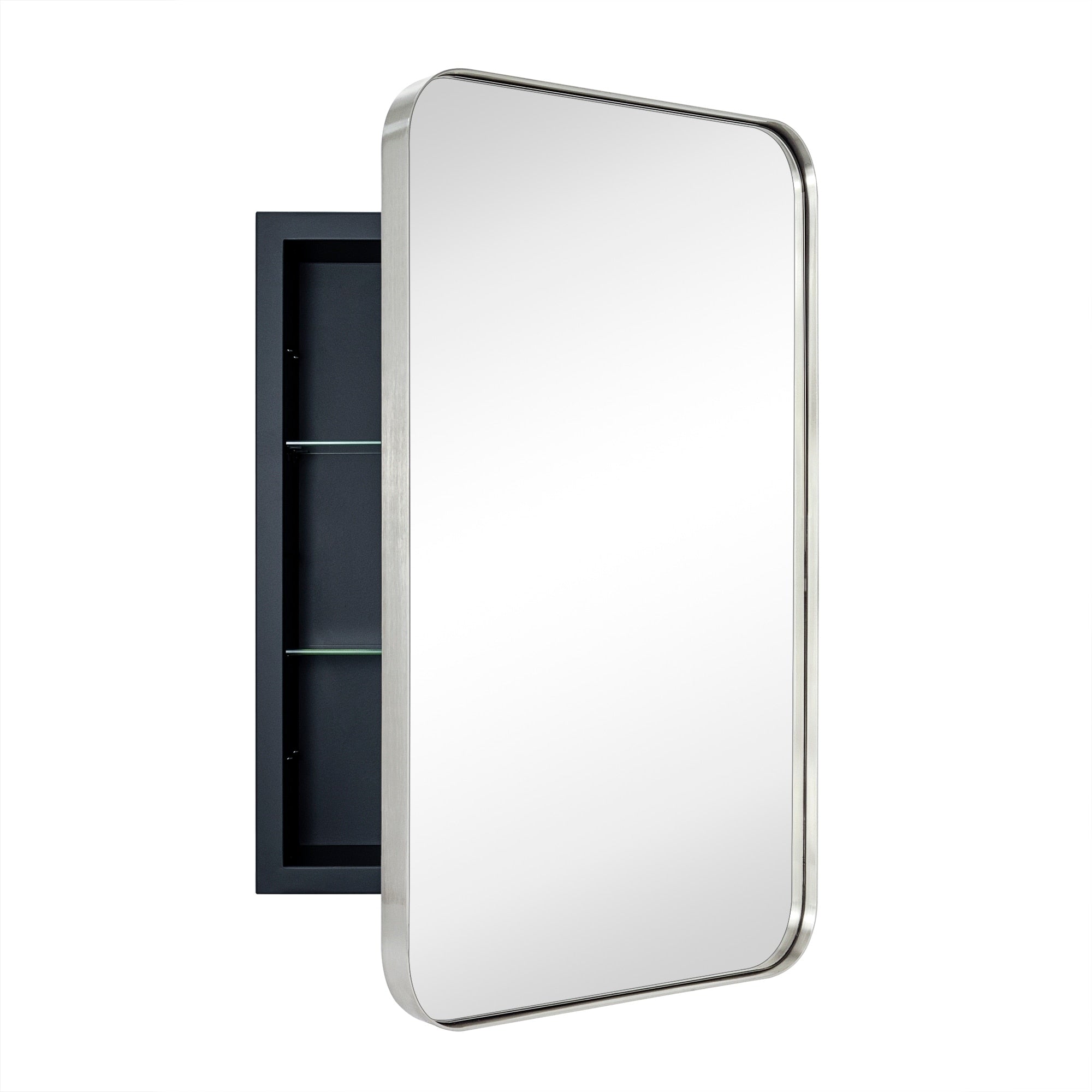 Armoire à pharmacie encastrée TEHOME WH avec miroir et étagères réglables