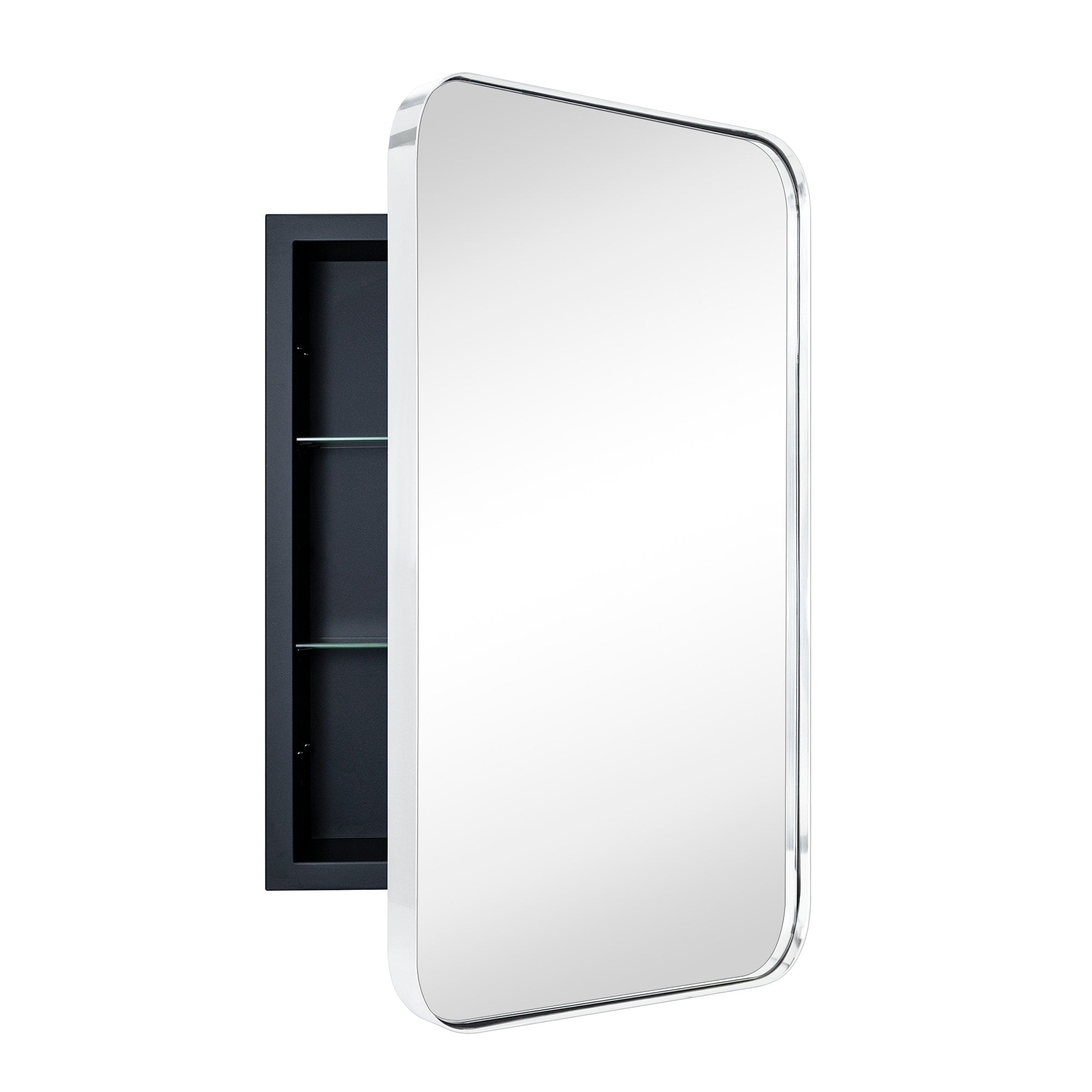Armoire à pharmacie encastrée TEHOME WH avec miroir et étagères réglables