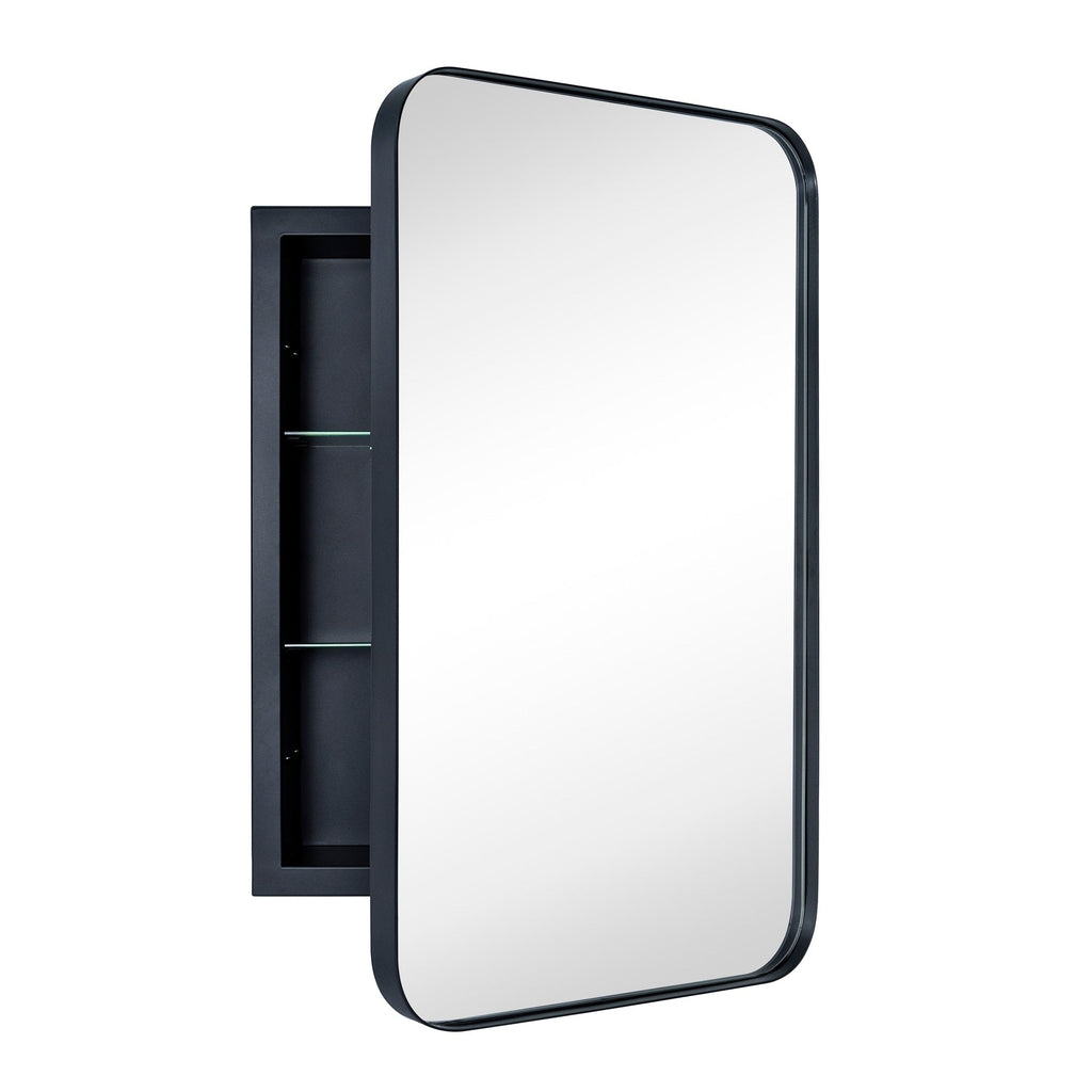 Armoire à pharmacie encastrée TEHOME WH avec miroir et étagères réglables