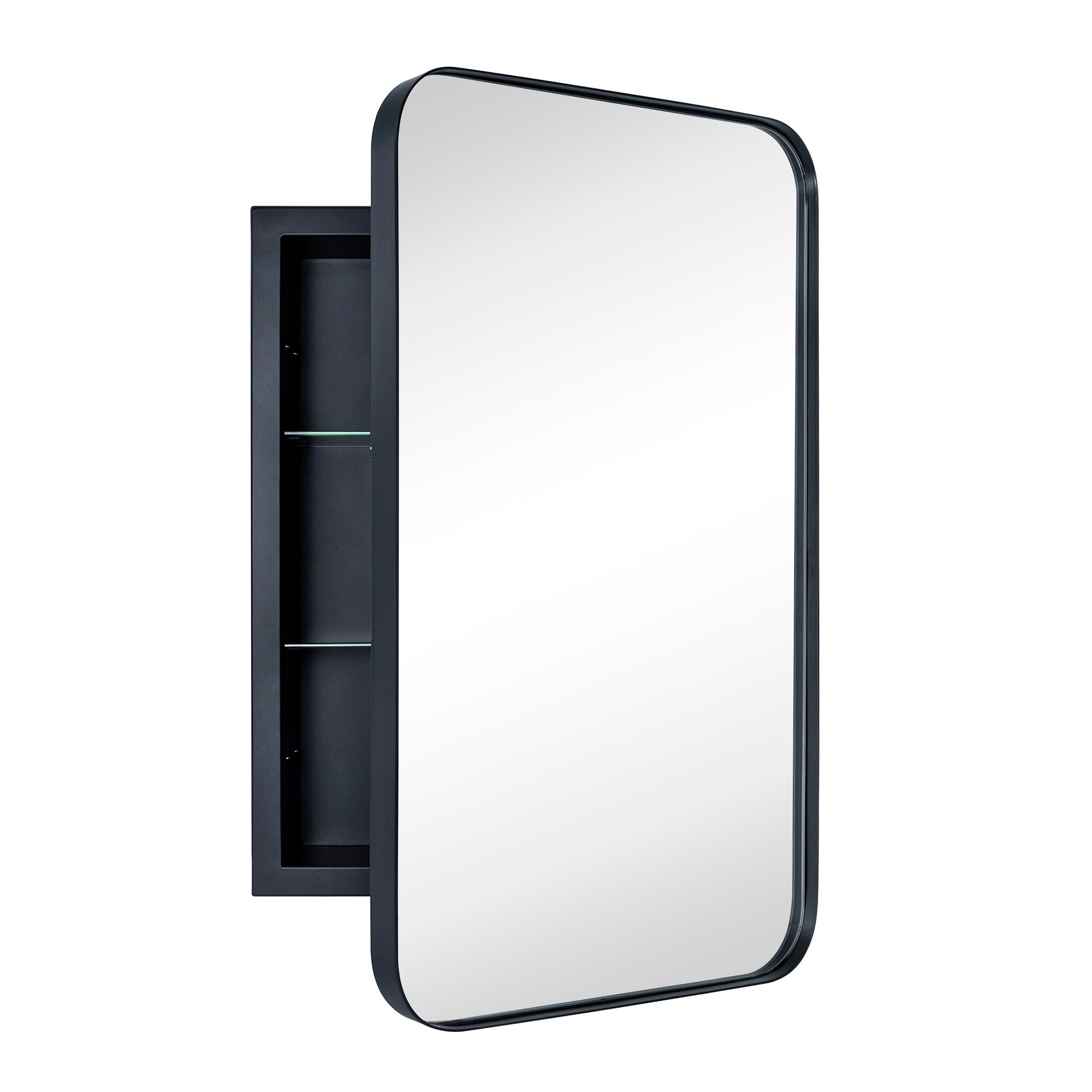 Armoire à pharmacie encastrée TEHOME WH avec miroir et étagères réglables