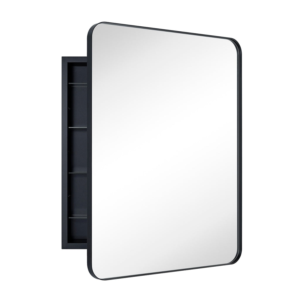 Armoire à pharmacie encastrée TEHOME WH avec miroir et étagères réglables