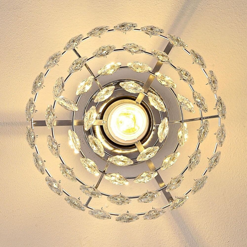 Petit plafonnier en cristal WINGBO, mini plafonnier semi-encastré... - N/A