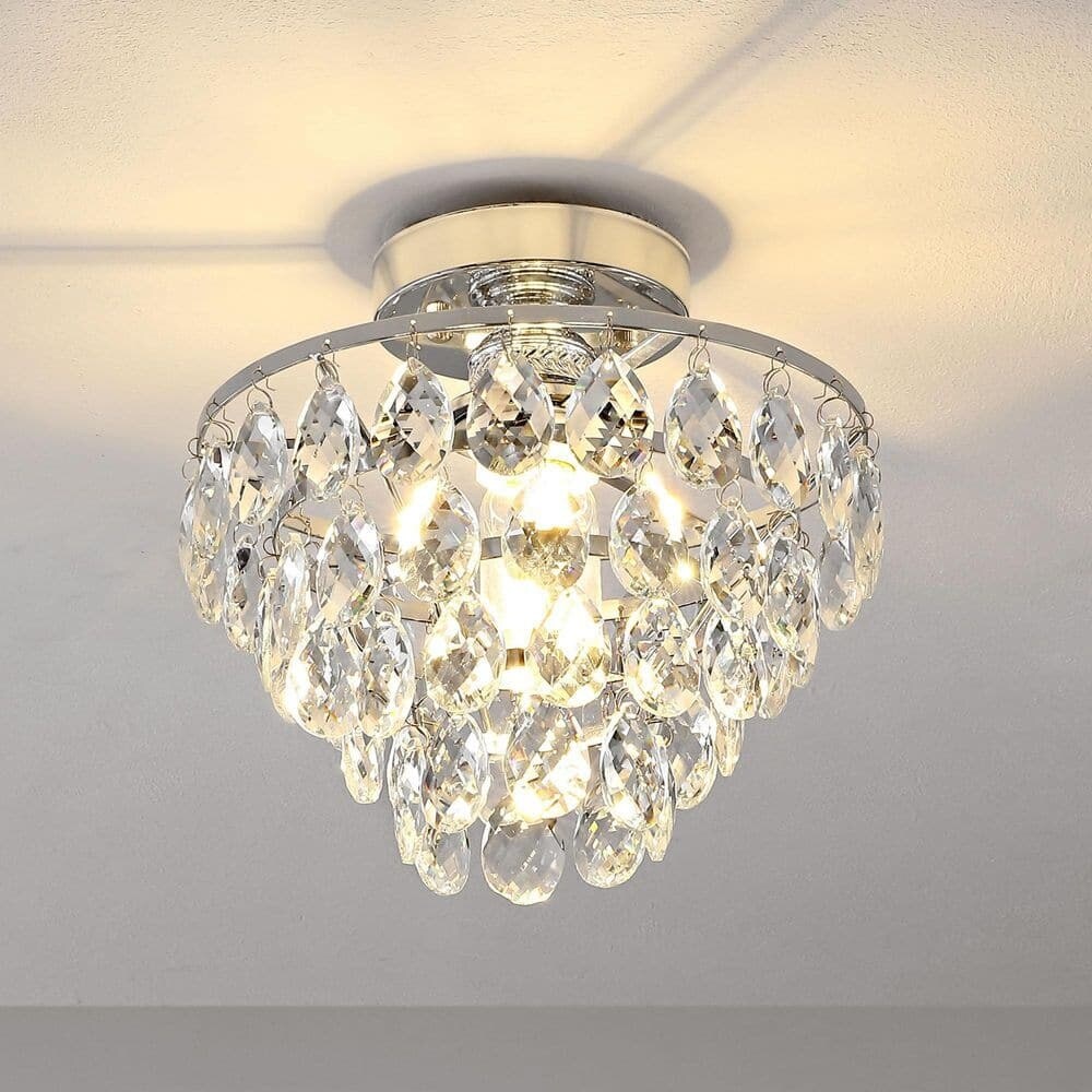Petit plafonnier en cristal WINGBO, mini plafonnier semi-encastré... - N/A