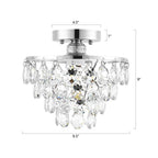 Petit plafonnier en cristal WINGBO, mini plafonnier semi-encastré... - N/A