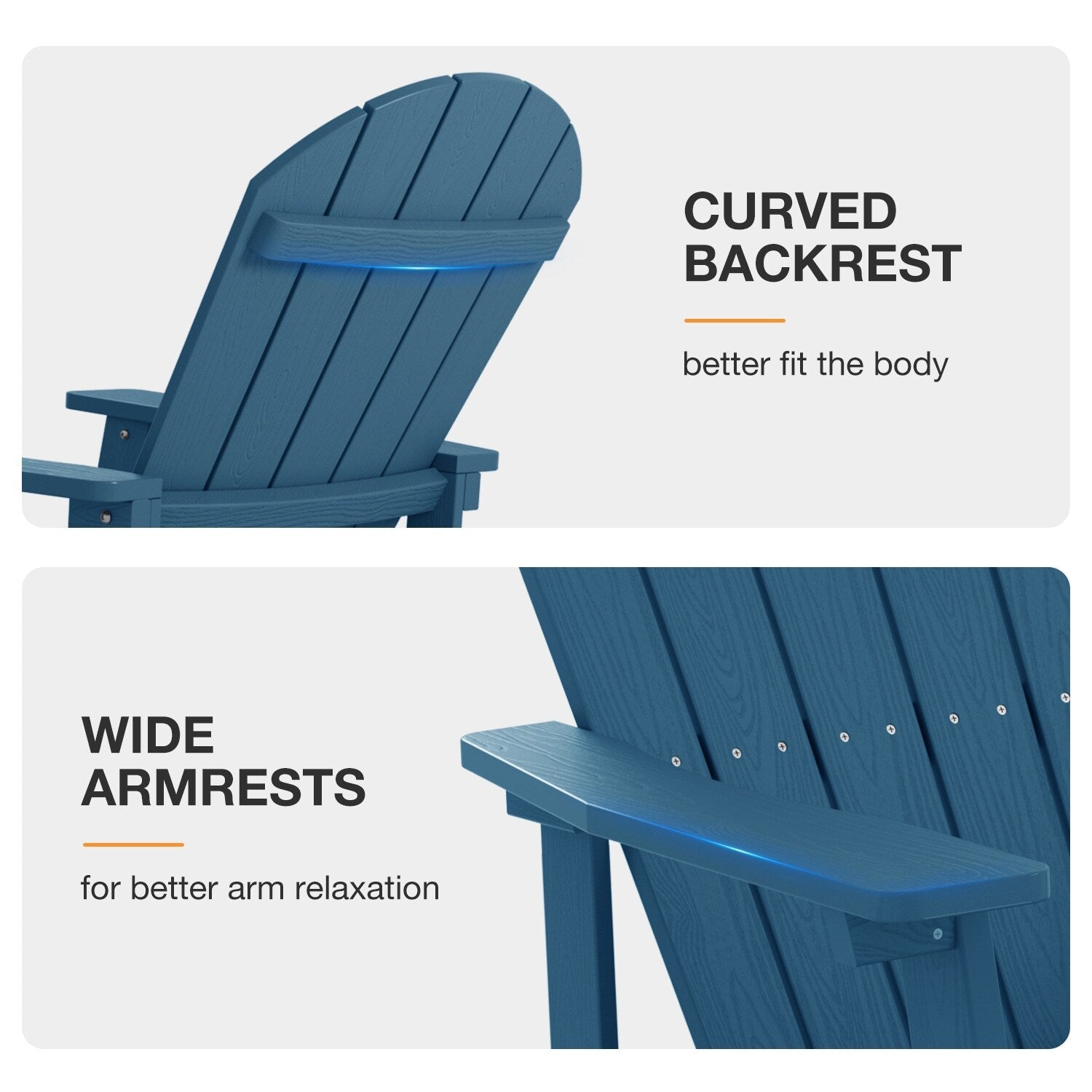 WINSOON All Weather Outdoor Rocking Chair, Set of 2