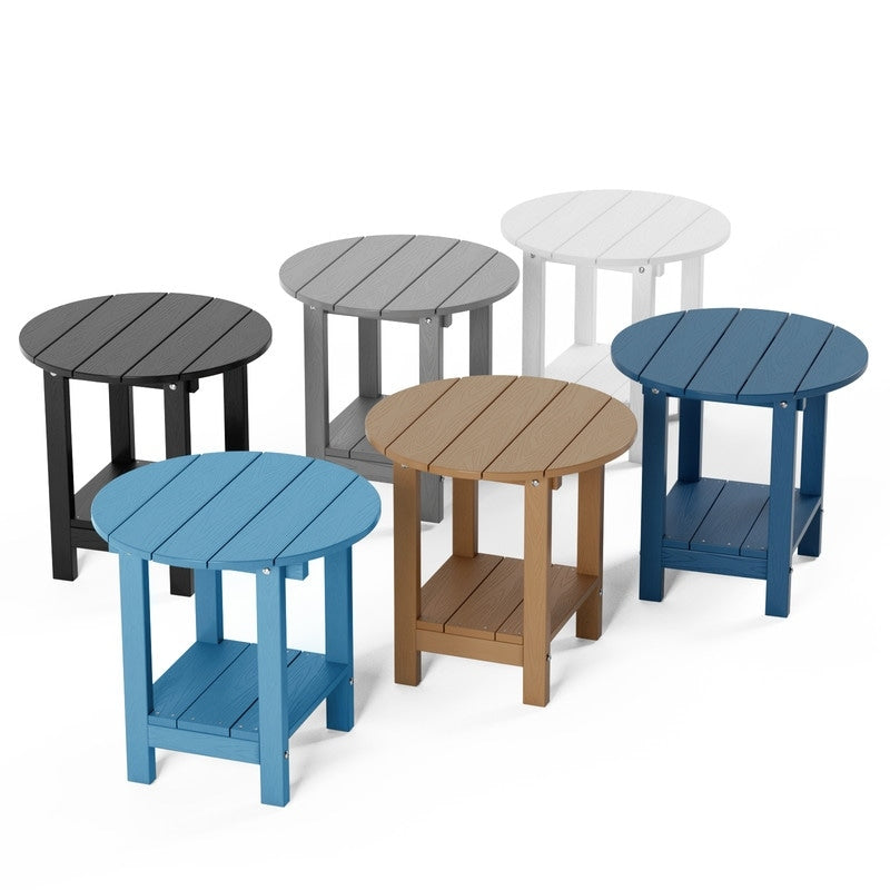 Tables d'appoint d'extérieur HIPS toutes saisons WINSOON, tables Adirondack à 2 niveaux, tables d'appoint 18 pouces