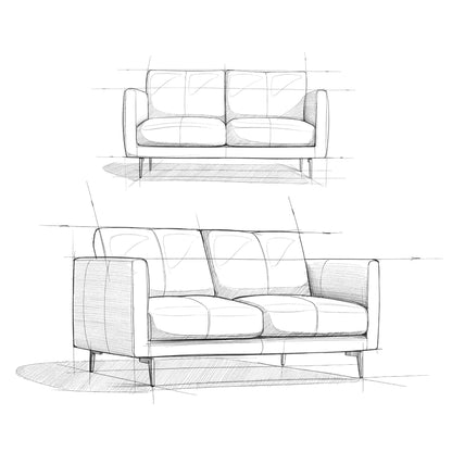 Canapé causeuse WYNDENHALL Danbury en cuir véritable de 60 pouces de large