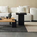 Table basse carrée en bois massif Modrest