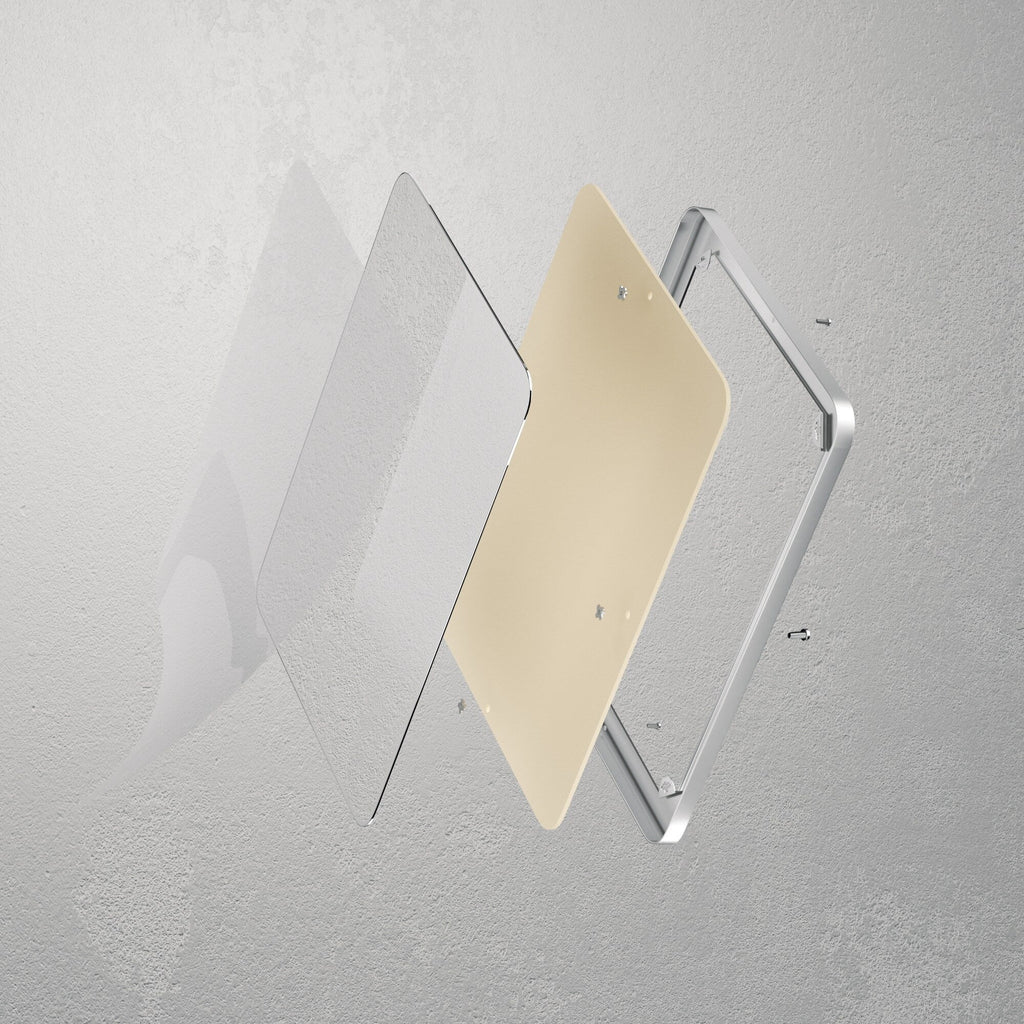 Miroir mural de salle de bain avec coin arrondi (1 pièce)