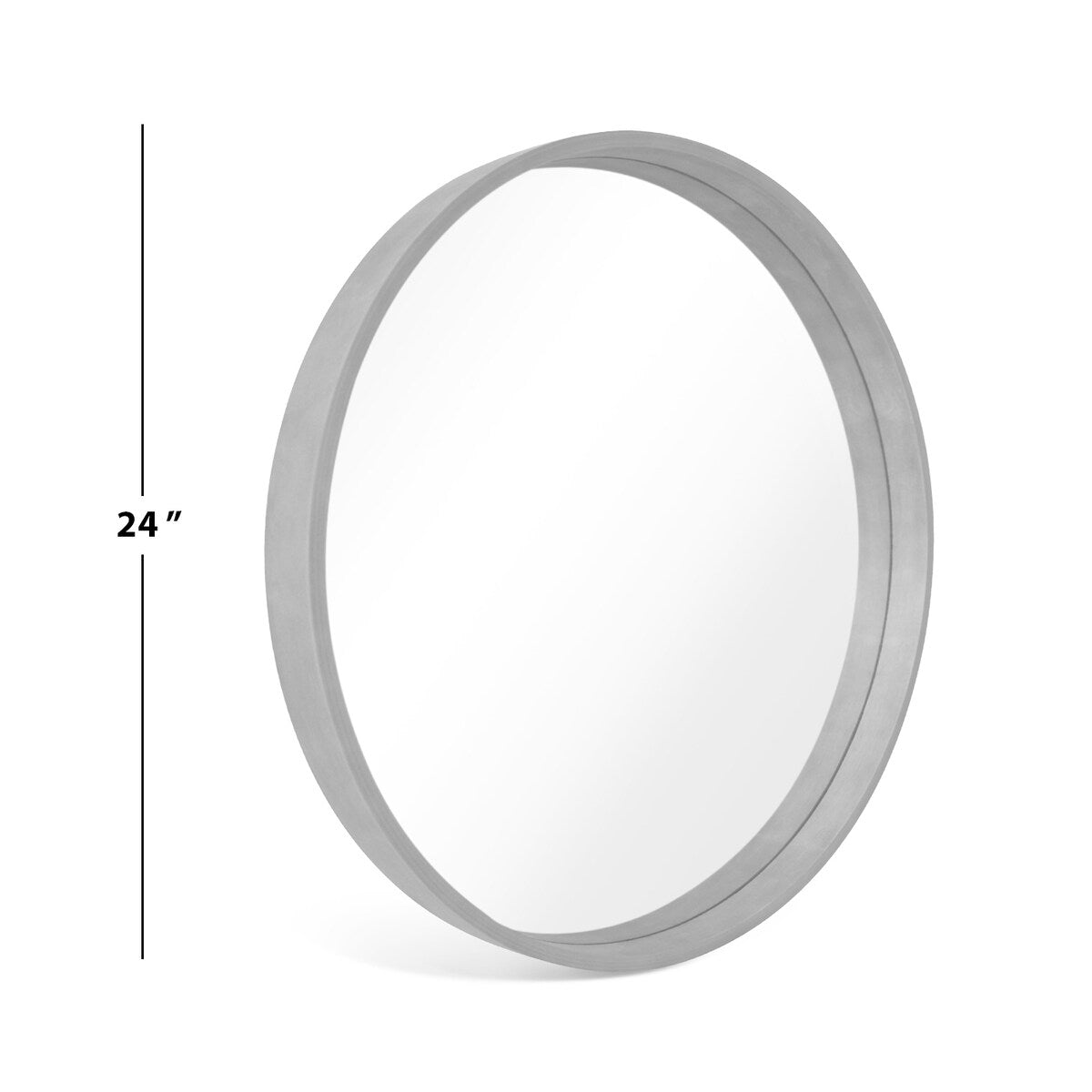 Miroir mural rond classique avec cadre en bois