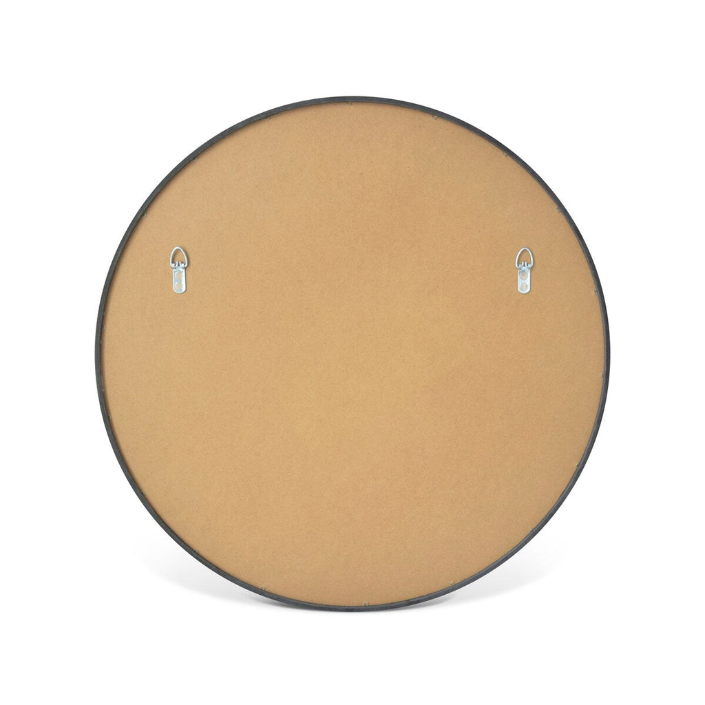 Miroir mural rond classique avec cadre en bois