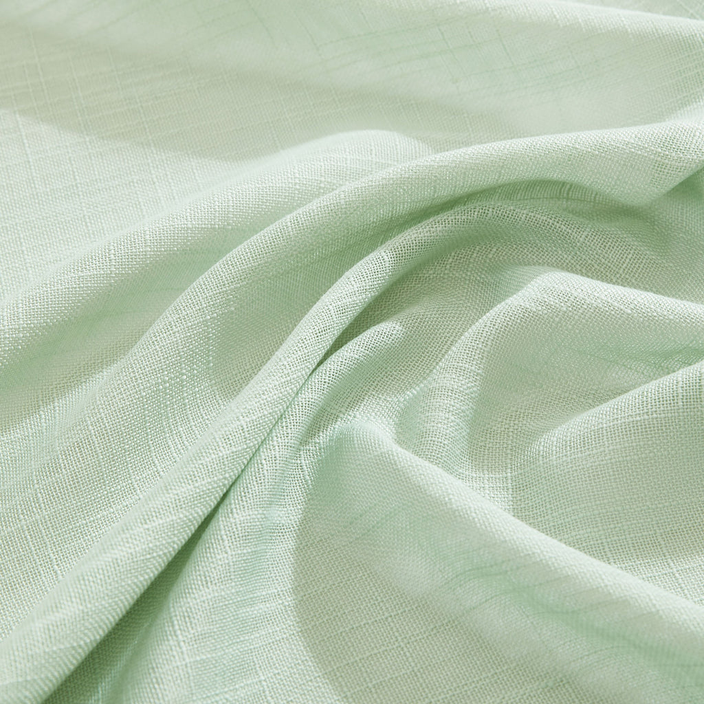 HLC.me Linda Rideaux semi-transparents texturés en faux lin avec passe-tringle, 2 panneaux