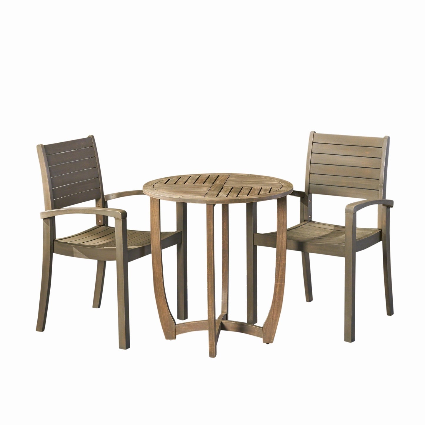 Ensemble bistrot d'extérieur Waverley 2 places en bois d'acacia par Christopher Knight Home
