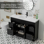 Ensemble de meuble-lavabo Wavy Line 30/36/48 avec lavabo et robinet