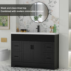 Ensemble de meuble-lavabo Wavy Line 30/36/48 avec lavabo et robinet
