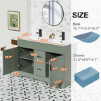 Ensemble de meuble-lavabo Wavy Line 30/36/48 avec lavabo et robinet