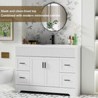 Ensemble de meuble-lavabo Wavy Line 30/36/48 avec lavabo et robinet
