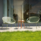 Ensemble de meubles de jardin Werph 3 pièces, mobilier d'extérieur avec table bistro et chaises de jardin, lot de 2