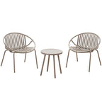 Ensemble de meubles de jardin Werph 3 pièces, mobilier d'extérieur avec table bistro et chaises de jardin, lot de 2