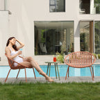 Ensemble de meubles de jardin Werph 3 pièces, mobilier d'extérieur avec table bistro et chaises de jardin, lot de 2