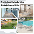 Ensemble de meubles de jardin Werph 3 pièces, mobilier d'extérieur avec table bistro et chaises de jardin, lot de 2
