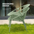 Ensemble de meubles de jardin Werph 3 pièces, mobilier d'extérieur avec table bistro et chaises de jardin, lot de 2