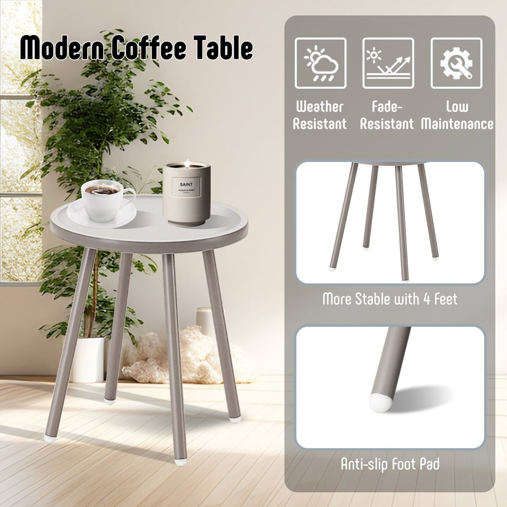 Ensemble de meubles de jardin Werph 3 pièces, mobilier d'extérieur avec table bistro et chaises de jardin, lot de 2