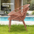 Ensemble de meubles de jardin Werph 3 pièces, mobilier d'extérieur avec table bistro et chaises de jardin, lot de 2