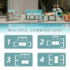 Ensemble de meubles de jardin Werph pour 4 personnes, table et chaises de jardin