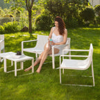 Ensemble de meubles de jardin Werph pour 4 personnes, table et chaises de jardin