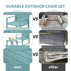Ensemble de meubles de jardin Werph pour 4 personnes, table et chaises de jardin