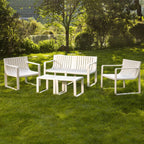 Ensemble de meubles de jardin Werph pour 4 personnes, table et chaises de jardin