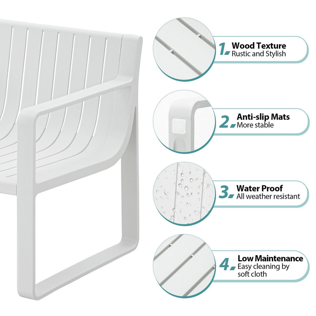 Ensemble de meubles de jardin Werph pour 4 personnes, table et chaises de jardin