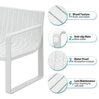 Ensemble de meubles de jardin Werph pour 4 personnes, table et chaises de jardin