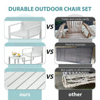 Ensemble de meubles de jardin Werph pour 4 personnes, table et chaises de jardin