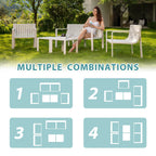 Ensemble de meubles de jardin Werph pour 4 personnes, table et chaises de jardin