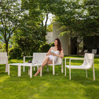 Ensemble de meubles de jardin Werph pour 4 personnes, table et chaises de jardin