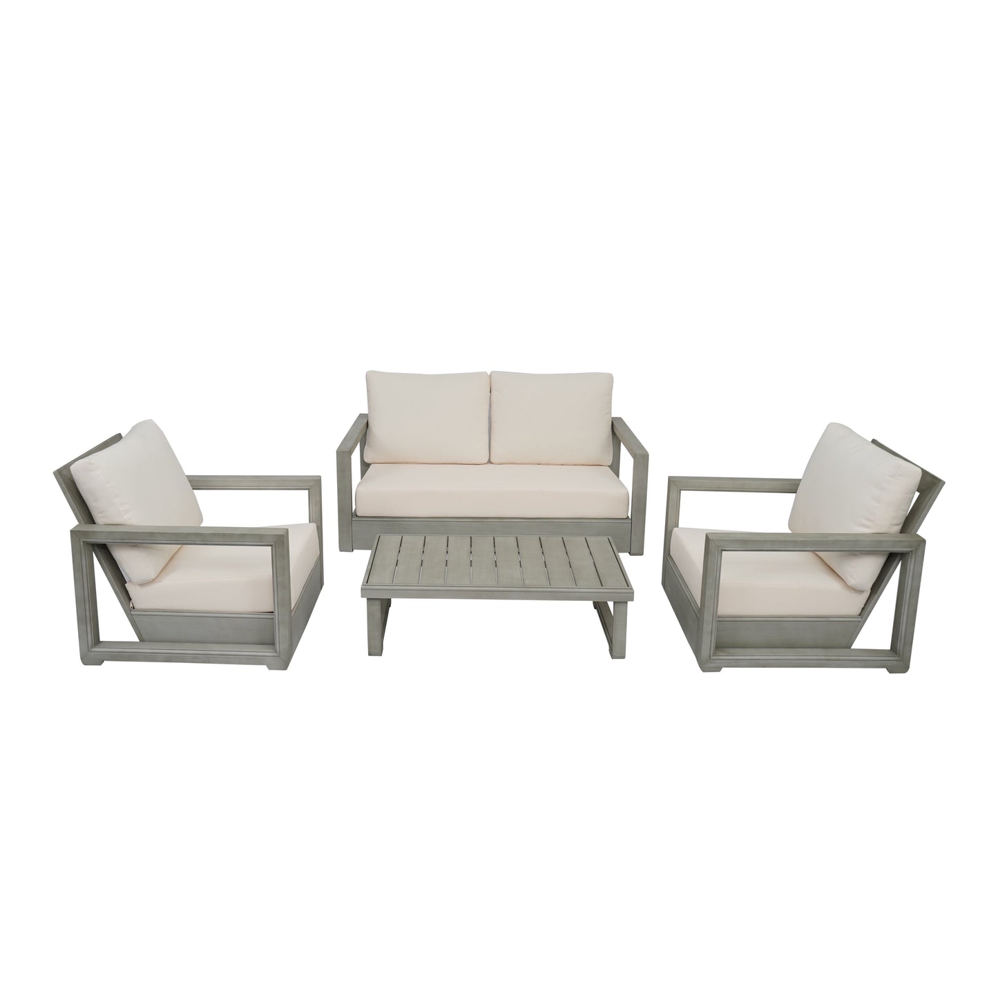 Ensemble de salon de jardin Westchester 4 pièces en acacia par Christopher Knight Home