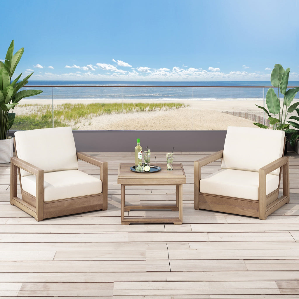 Ensemble de chat en bois d'acacia Westchester par Christopher Knight Home