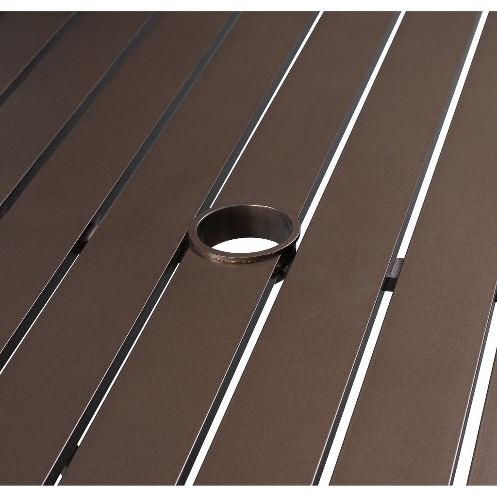 Ensemble de salle à manger pivotant et à bascule Westin en aluminium et osier, 5 pièces