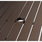 Ensemble de salle à manger pivotant et à bascule Westin en aluminium et osier, 5 pièces