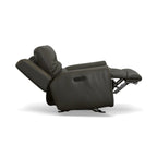 Fauteuil inclinable électrique en cuir Wicklow avec appui-tête électrique par Flexsteel