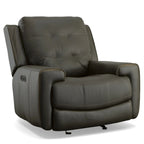 Fauteuil inclinable électrique en cuir Wicklow avec appui-tête électrique par Flexsteel