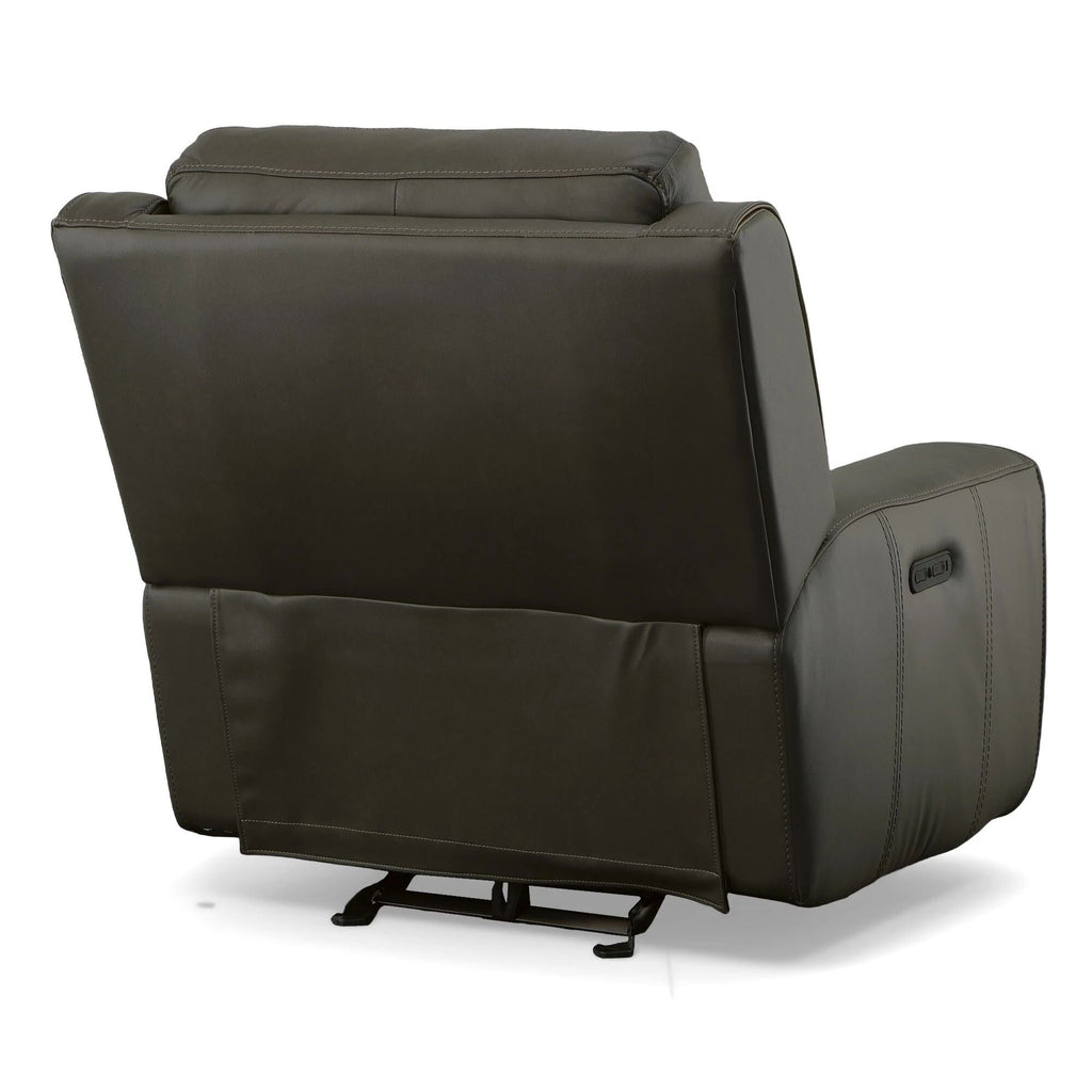 Fauteuil inclinable électrique en cuir Wicklow avec appui-tête électrique par Flexsteel