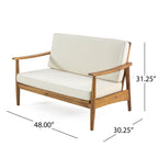 Salon de jardin Willowbrook en bois d'acacia 4 places par Christopher Knight Home