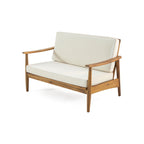 Salon de jardin Willowbrook en bois d'acacia 4 places par Christopher Knight Home