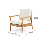 Salon de jardin Willowbrook en bois d'acacia 4 places par Christopher Knight Home