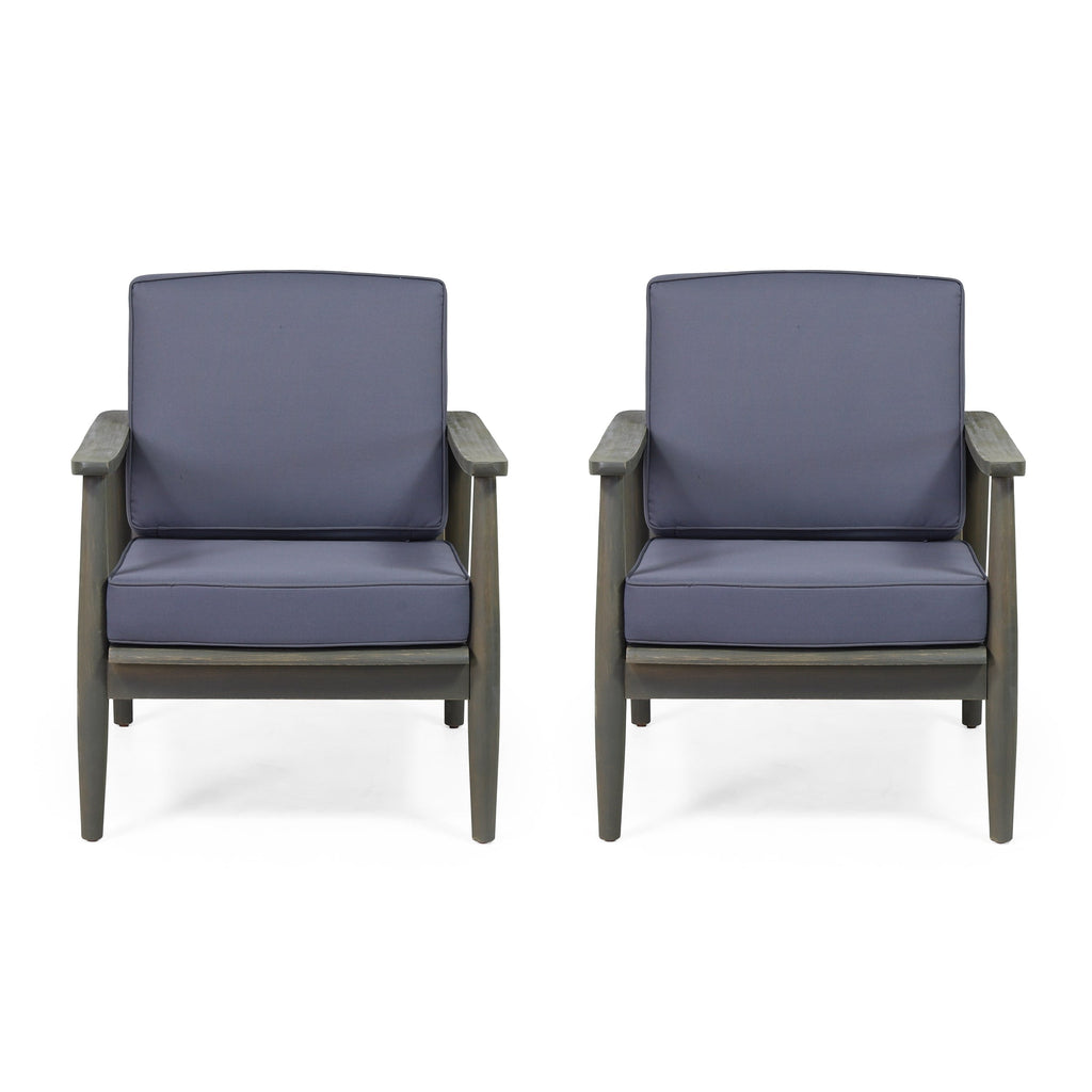 Fauteuil club Willowbrook Wood (lot de 2) par Christopher Knight Home